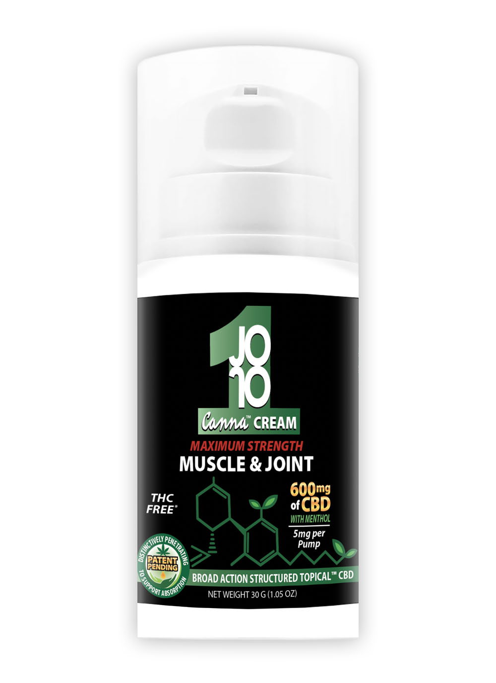 1 JOJO Canna™ Cream Maximum Strength Muscle and Joint - 600mg of CBD