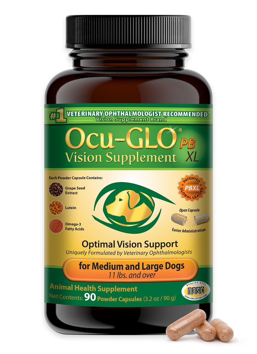 Ocu-GLO<sup>®</sup> Powder Blend XL for Med/Lrg Dogs (90ct)